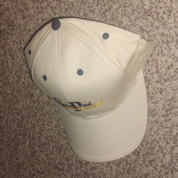 Saint Paul Plumbing & Heating Strap-on Beige Blue Yellow Hat OS - Picture 3 of 7